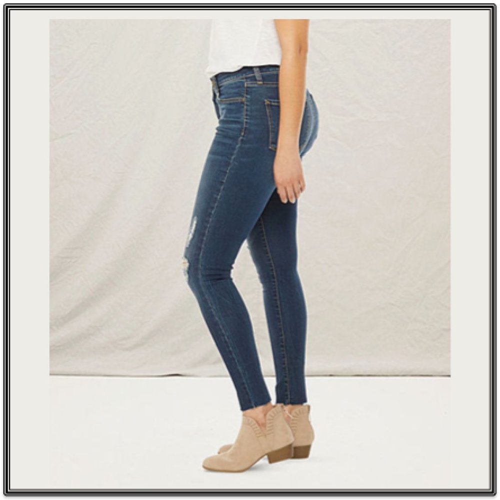 a.n.a Tall Womens Destructed Jegging - Picture 2 of 3